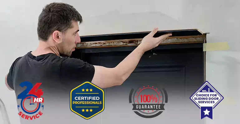 Wood Door Crack and Hole Repair in Pinecrest